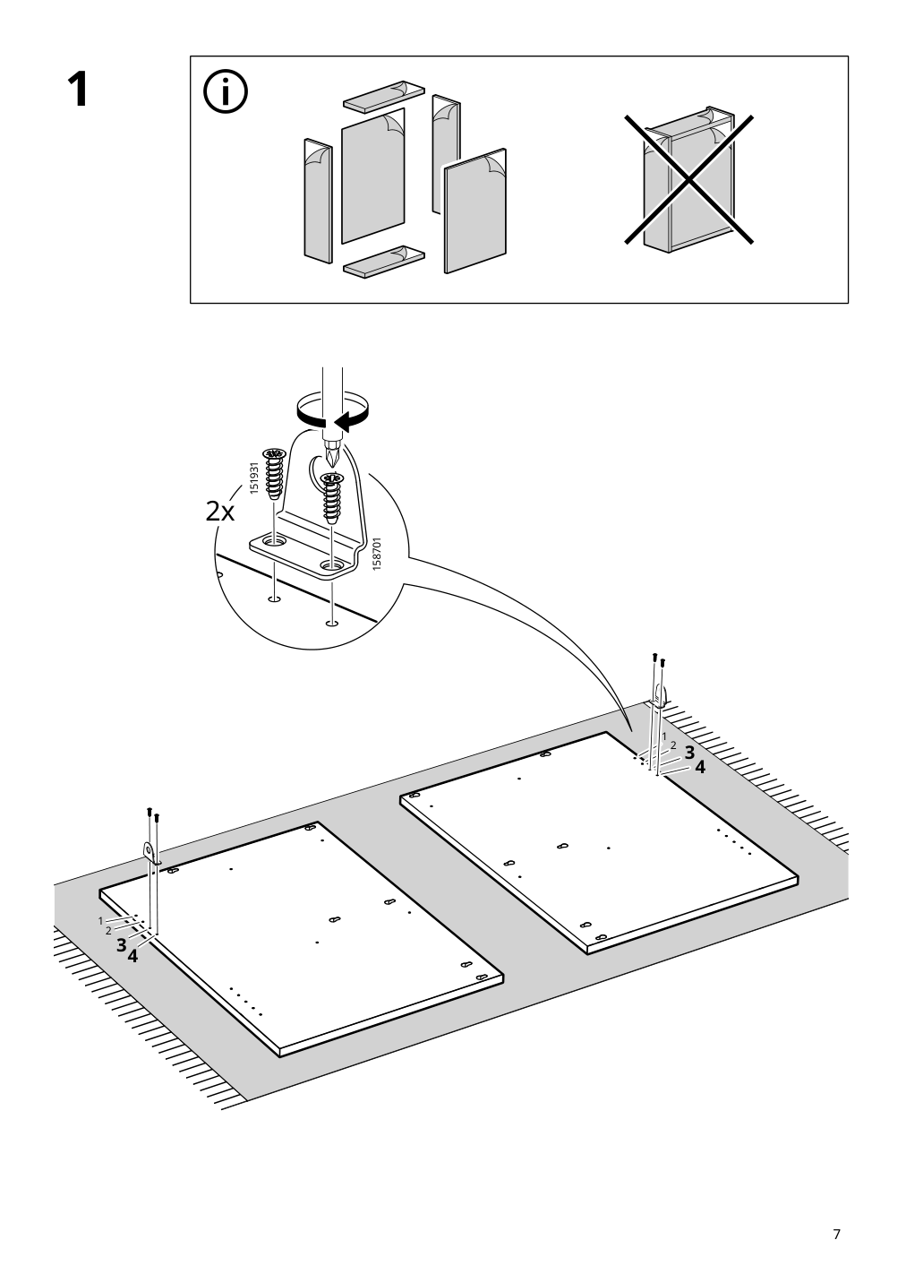 Assembly instructions for IKEA Aengsjoen bathroom vanity with drawers high gloss white | Page 7 - IKEA ÄNGSJÖN / KATTEVIK Bathroom vanity with sink & faucet 995.341.93