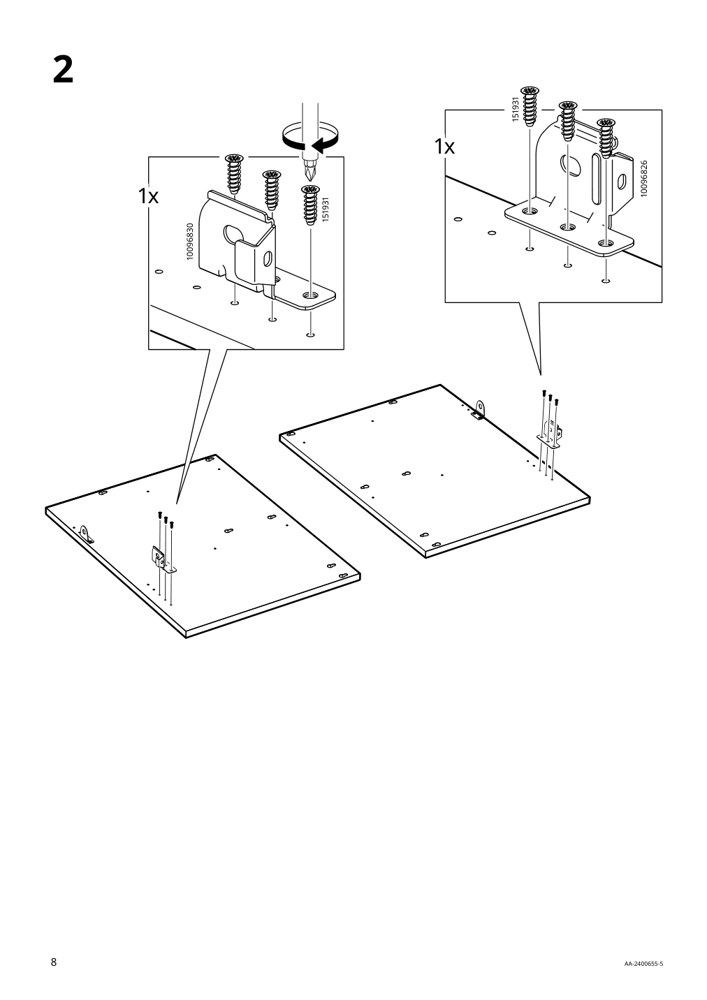 Assembly instructions for IKEA Aengsjoen bathroom vanity with drawers high gloss white | Page 8 - IKEA ÄNGSJÖN / KATTEVIK Bathroom vanity with sink & faucet 995.341.93