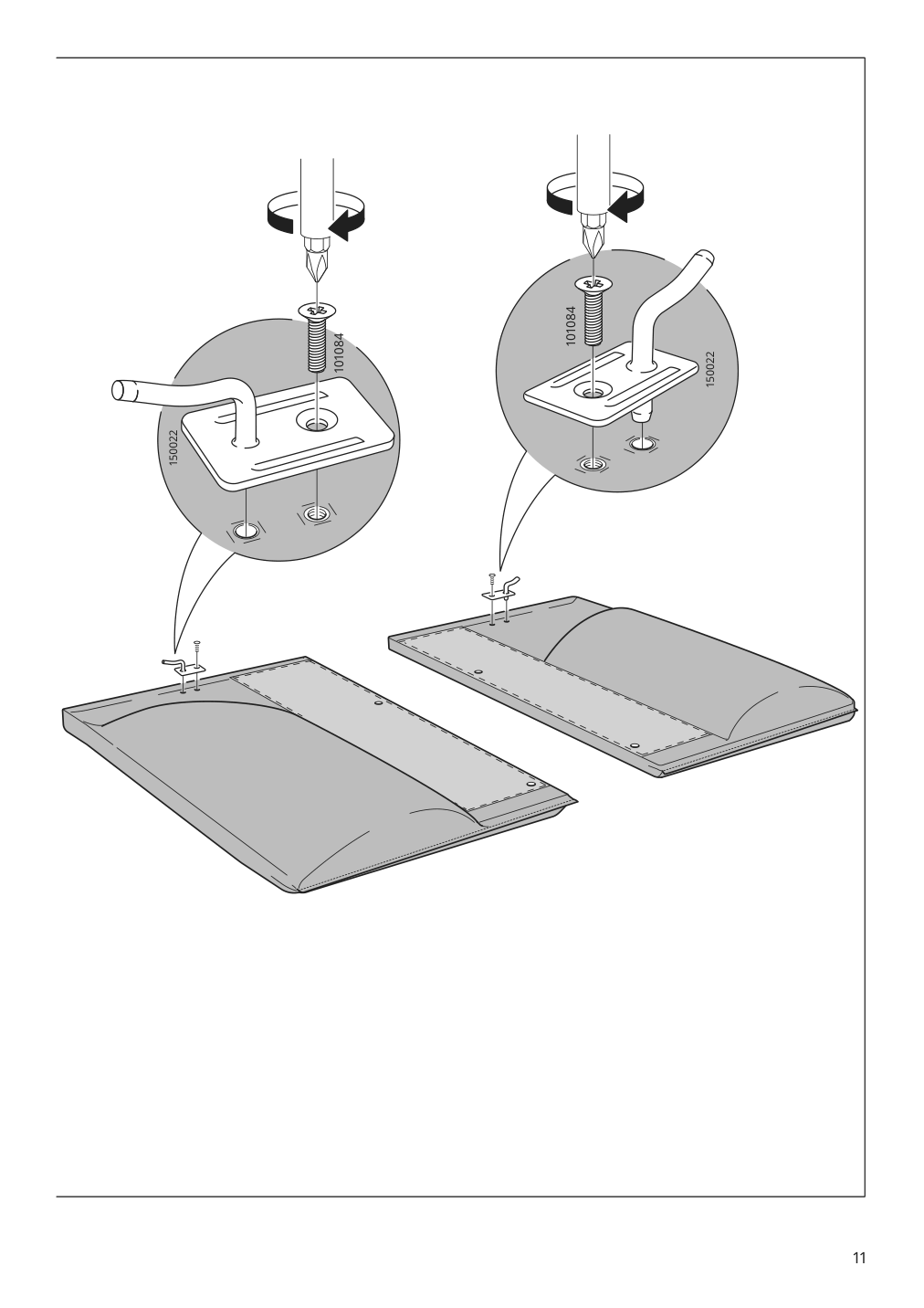 Assembly instructions for IKEA Aepplaryd chaise section djuparp red brown | Page 11 - IKEA ÄPPLARYD sectional, 4-seat with chaise 994.295.21