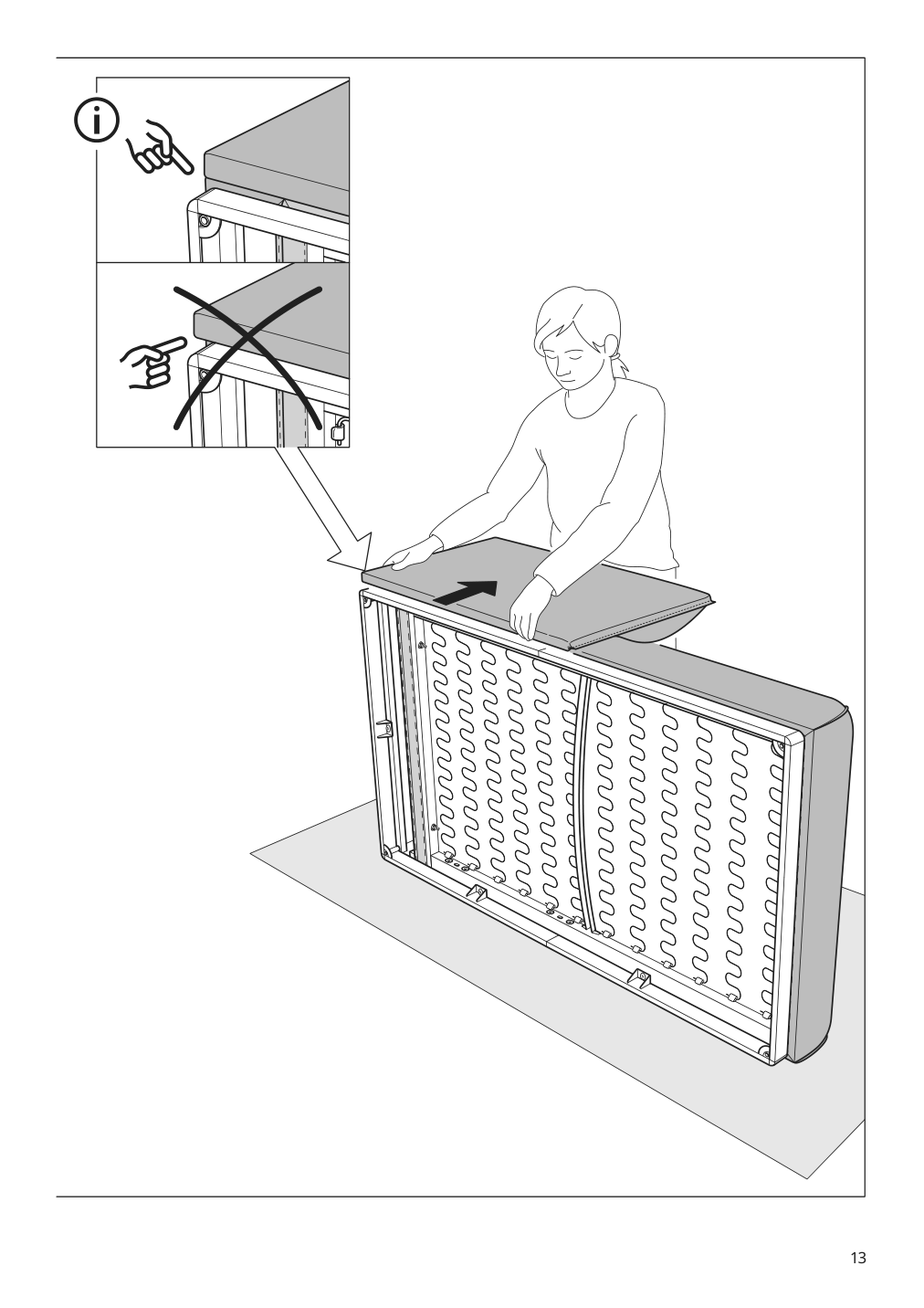 Assembly instructions for IKEA Aepplaryd chaise section lejde light gray | Page 13 - IKEA ÄPPLARYD sectional, 4-seat with chaise 994.295.40