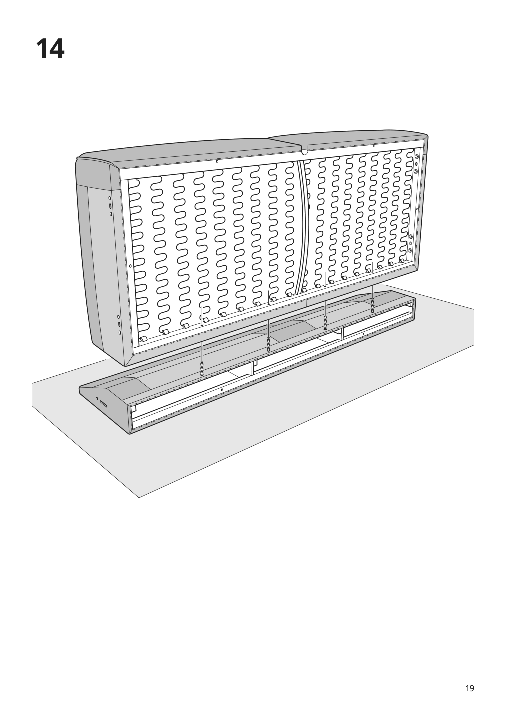 Assembly instructions for IKEA Aepplaryd chaise section lejde gray black | Page 19 - IKEA ÄPPLARYD sectional, 4-seat with chaise 994.295.35