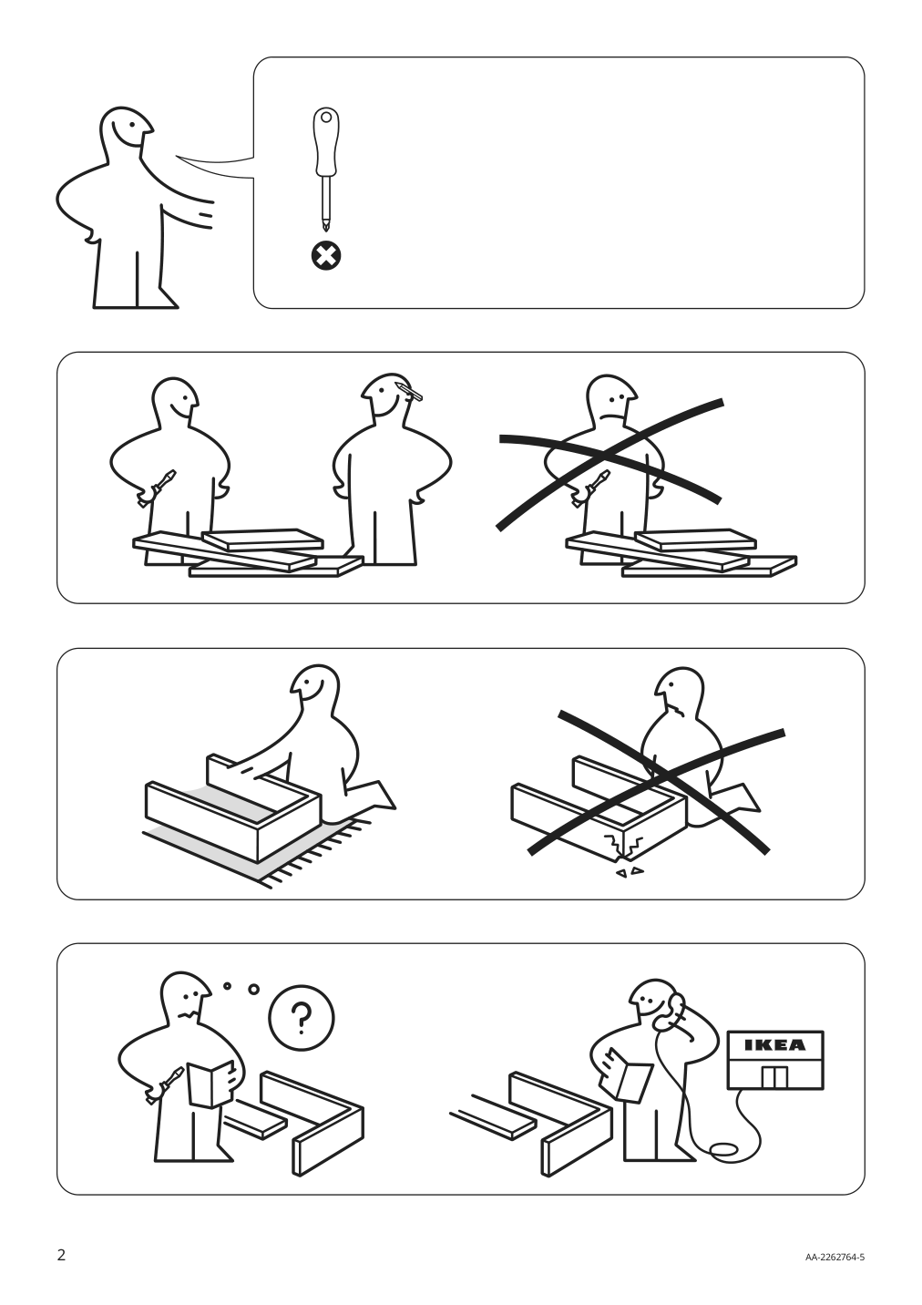 Assembly instructions for IKEA Aepplaryd chaise section lejde light gray | Page 2 - IKEA ÄPPLARYD chaise section 205.062.68