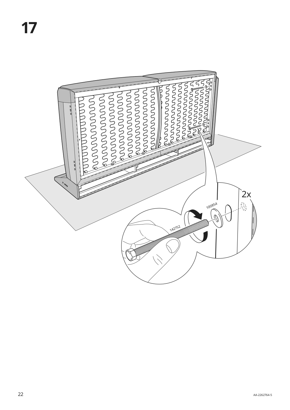 Assembly instructions for IKEA Aepplaryd chaise section lejde light gray | Page 22 - IKEA ÄPPLARYD chaise section 205.062.68