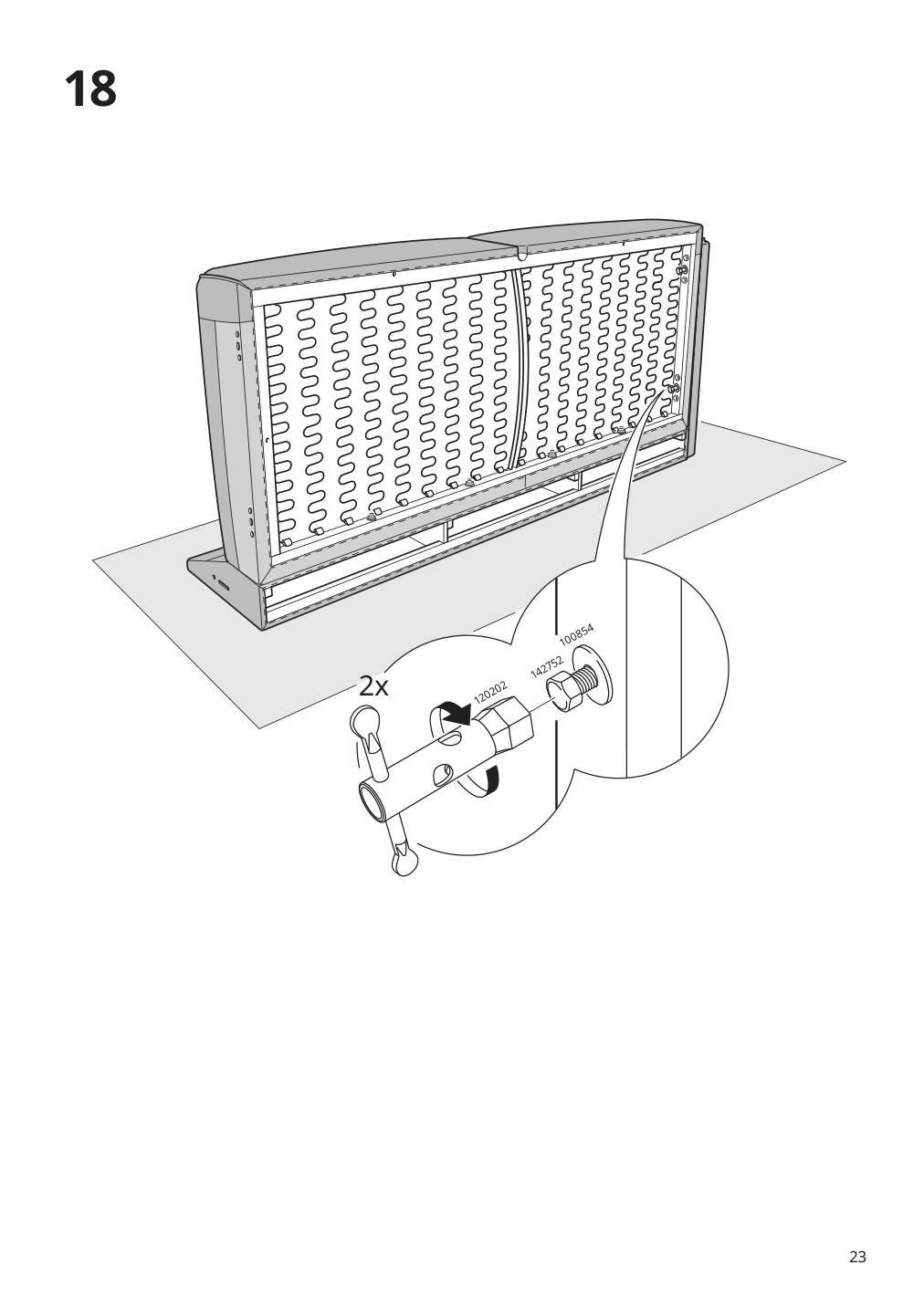 Assembly instructions for IKEA Aepplaryd chaise section lejde gray black | Page 23 - IKEA ÄPPLARYD sectional, 4-seat with chaise 994.295.35