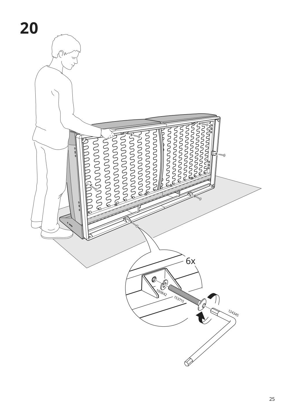 Assembly instructions for IKEA Aepplaryd chaise section lejde gray black | Page 25 - IKEA ÄPPLARYD sectional, 4-seat with chaise 994.295.35