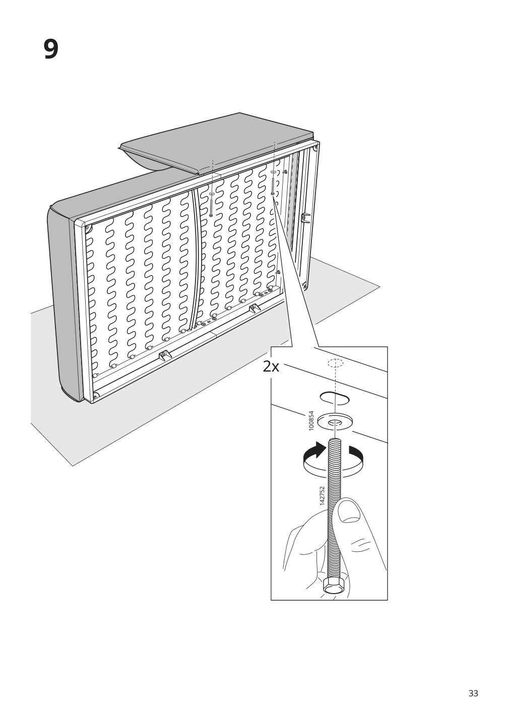 Assembly instructions for IKEA Aepplaryd chaise section lejde light gray | Page 33 - IKEA ÄPPLARYD sectional, 4-seat with chaise 994.295.40