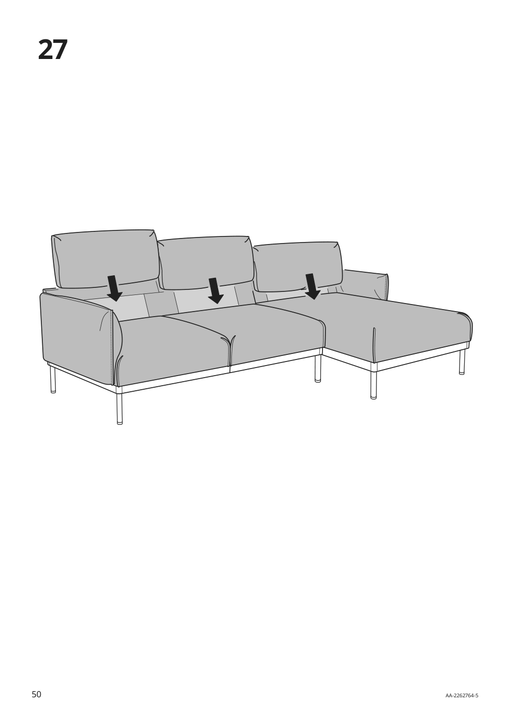 Assembly instructions for IKEA Aepplaryd chaise section lejde light gray | Page 50 - IKEA ÄPPLARYD sofa with chaise 094.180.51