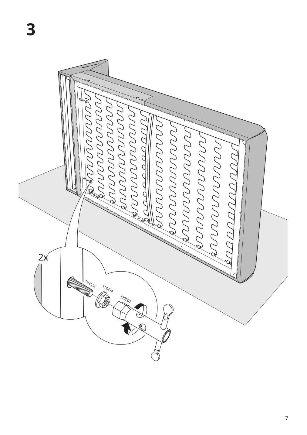 Assembly instructions for IKEA Aepplaryd chaise section lejde light gray | Page 7 - IKEA ÄPPLARYD chaise section 205.062.68