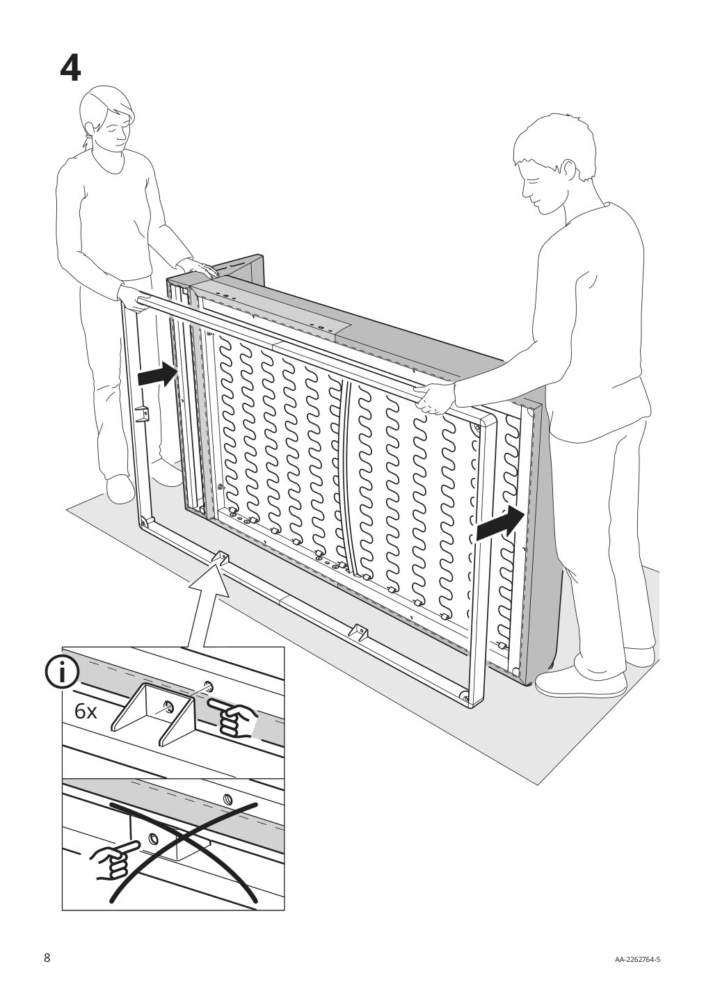 Assembly instructions for IKEA Aepplaryd chaise section djuparp dark blue | Page 8 - IKEA ÄPPLARYD sectional, 4-seat with chaise 094.295.30