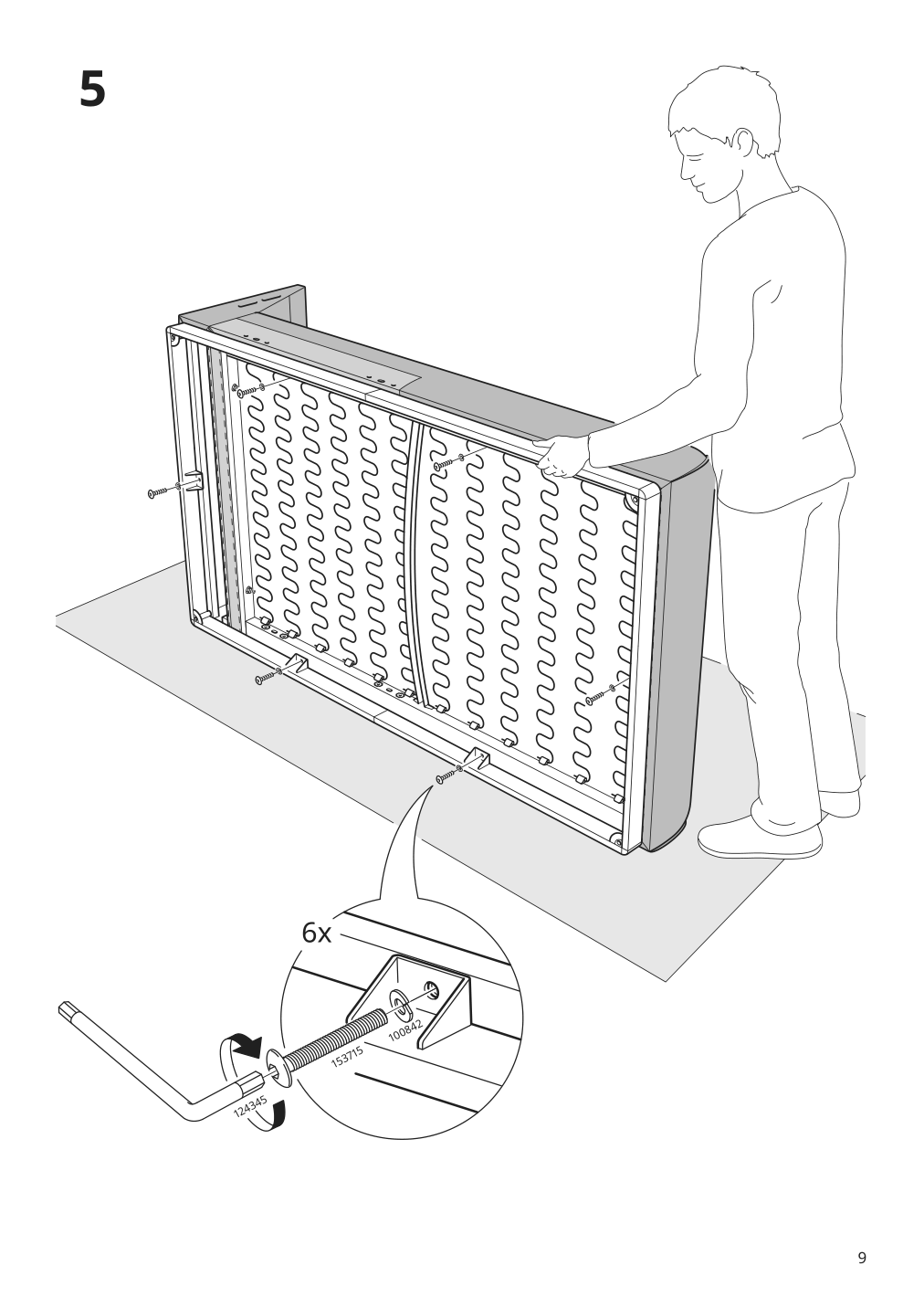 Assembly instructions for IKEA Aepplaryd chaise section lejde gray black | Page 9 - IKEA ÄPPLARYD sectional, 4-seat with chaise 994.295.35