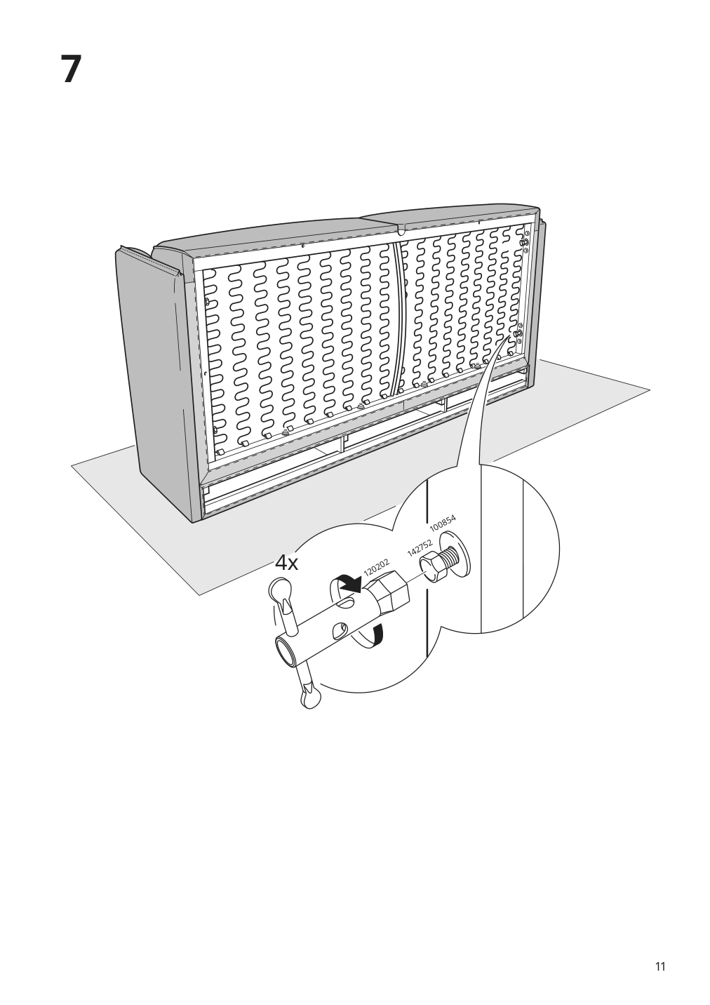 Assembly instructions for IKEA Aepplaryd loveseat lejde light gray | Page 11 - IKEA ÄPPLARYD loveseat 805.062.27