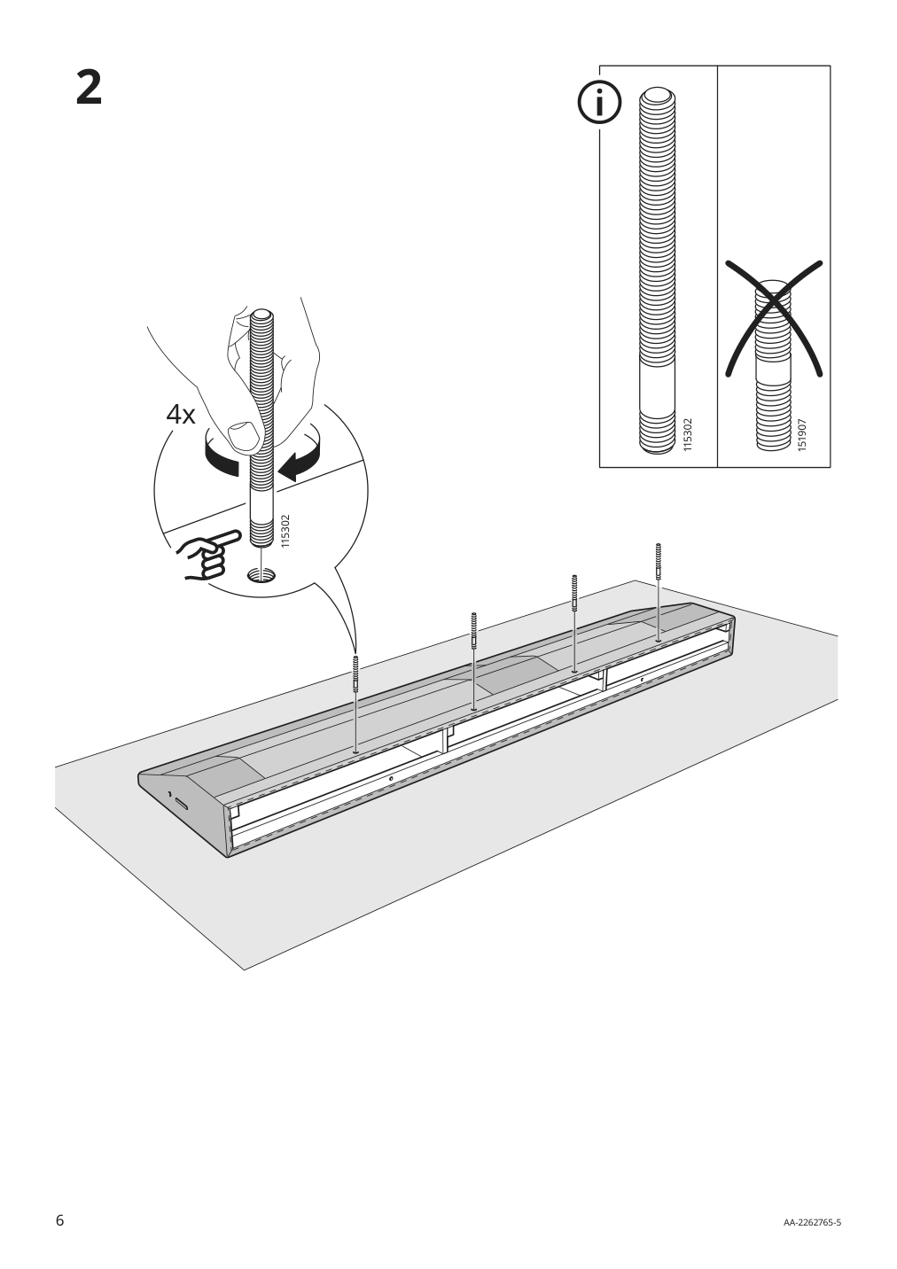 Assembly instructions for IKEA Aepplaryd sofa lejde light gray | Page 6 - IKEA ÄPPLARYD sofa 305.062.39