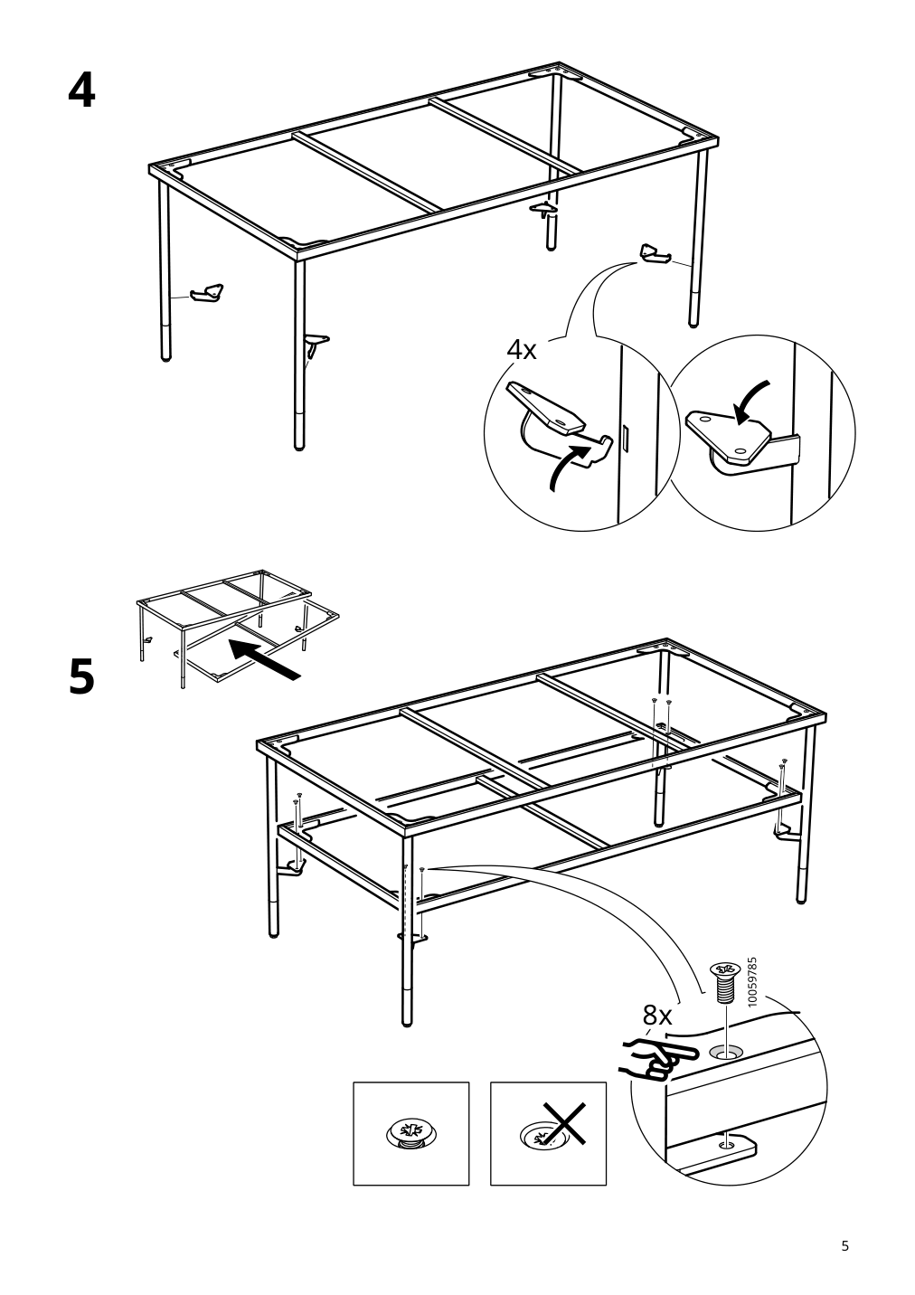 Assembly instructions for IKEA Aesperoed coffee table black glass black | Page 5 - IKEA ÄSPERÖD coffee table 004.618.88