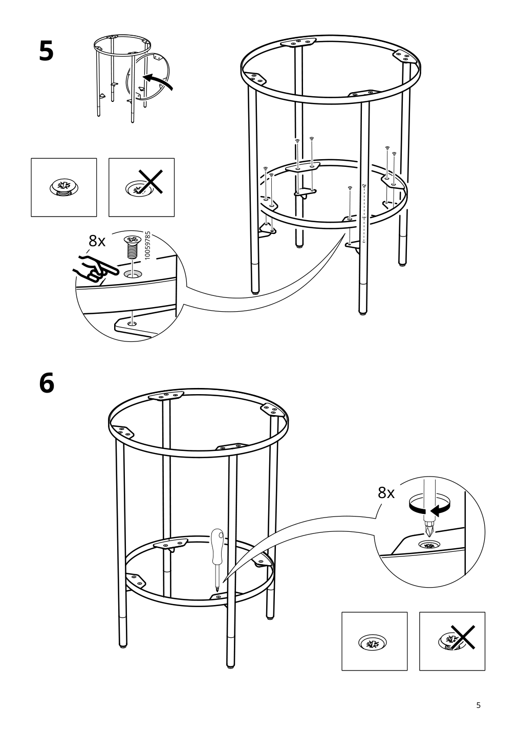 Assembly instructions for IKEA Aesperoed side table black glass black | Page 5 - IKEA ÄSPERÖD side table 104.621.80