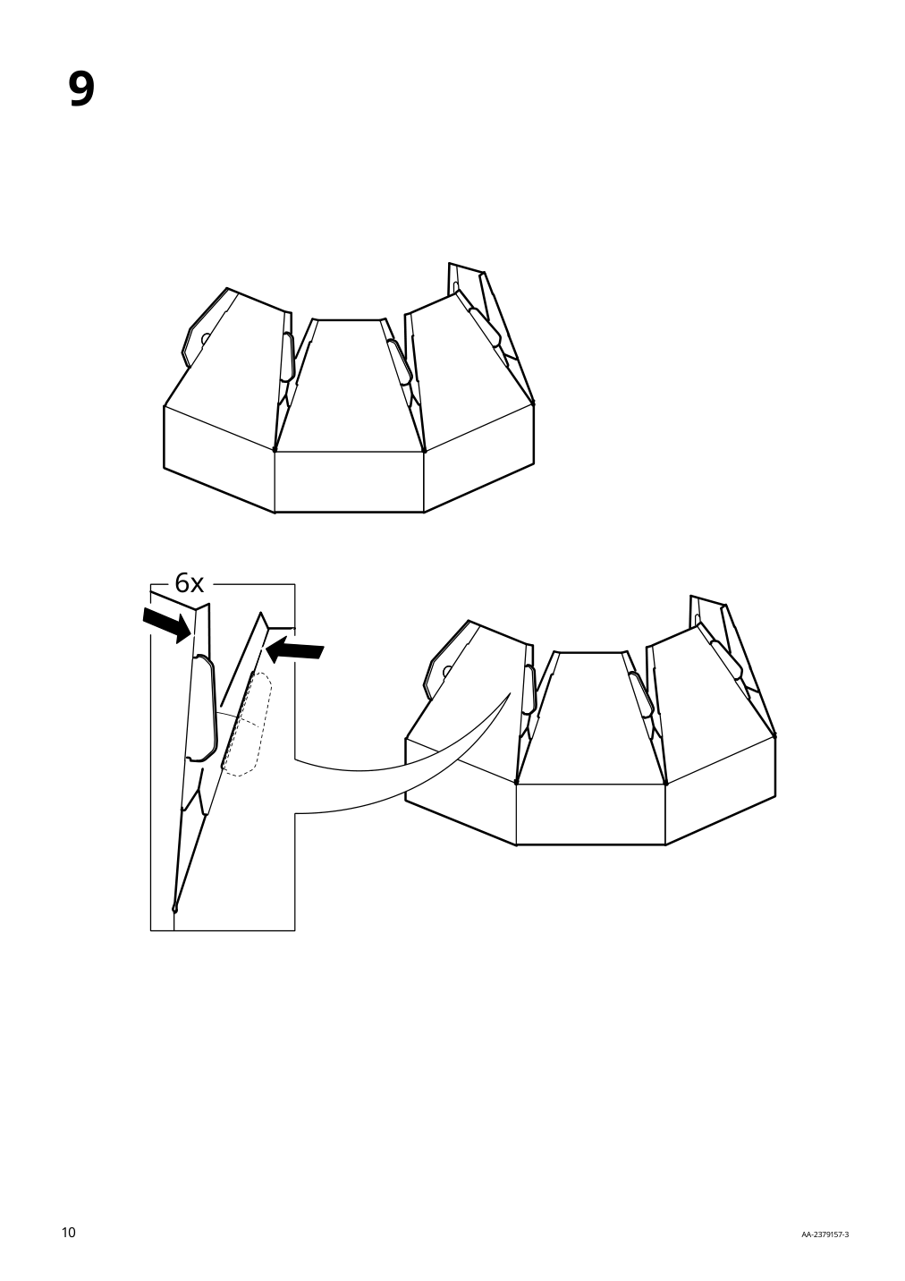 Assembly instructions for IKEA Aftonsparv childrens tent rocket white red | Page 10 - IKEA AFTONSPARV children's tent 005.564.62