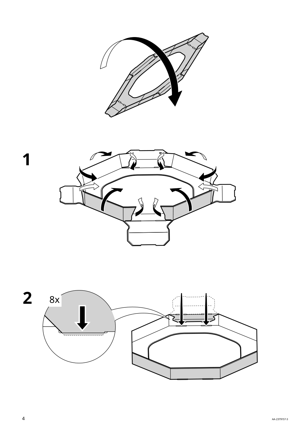 Assembly instructions for IKEA Aftonsparv childrens tent rocket white red | Page 4 - IKEA AFTONSPARV children's tent 005.564.62