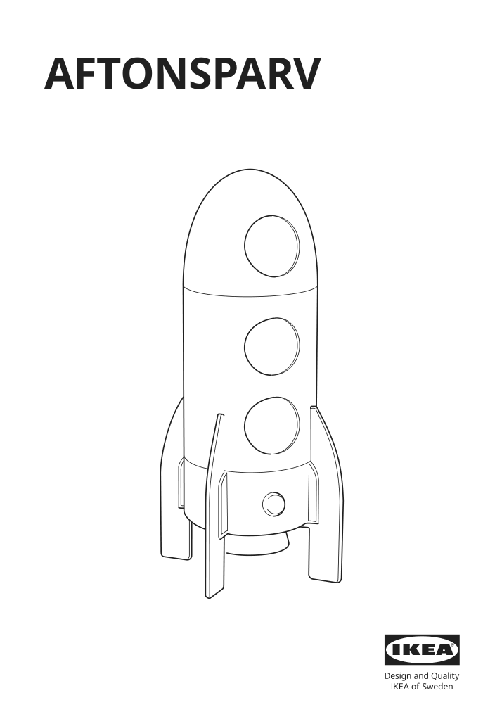 Assembly instructions for IKEA Aftonsparv led table lamp rocket multicolor | Page 1 - IKEA AFTONSPARV LED table lamp 005.552.26
