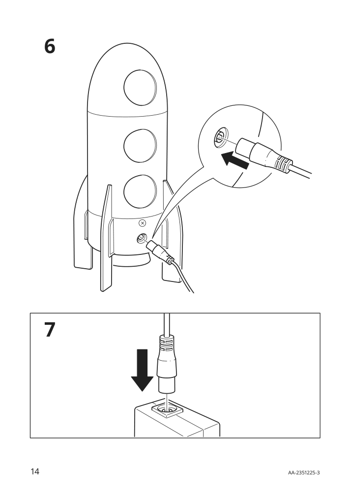 Assembly instructions for IKEA Aftonsparv led table lamp rocket multicolor | Page 14 - IKEA AFTONSPARV LED table lamp 005.552.26