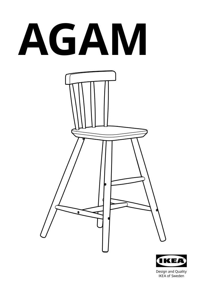 Assembly instructions for IKEA Agam junior chair white | Page 1 - IKEA AGAM junior chair 902.535.35