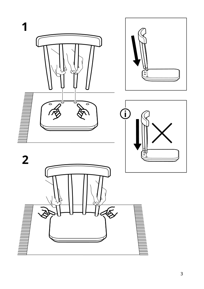 Assembly instructions for IKEA Agam junior chair white | Page 3 - IKEA AGAM junior chair 902.535.35