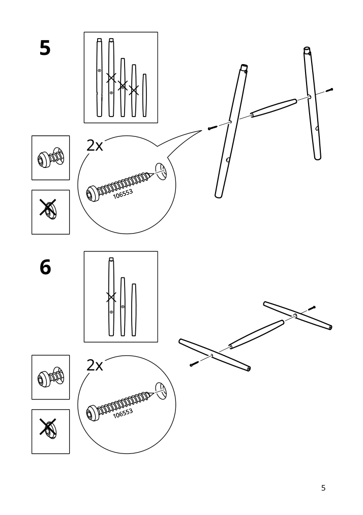 Assembly instructions for IKEA Agam junior chair white | Page 5 - IKEA AGAM junior chair 902.535.35