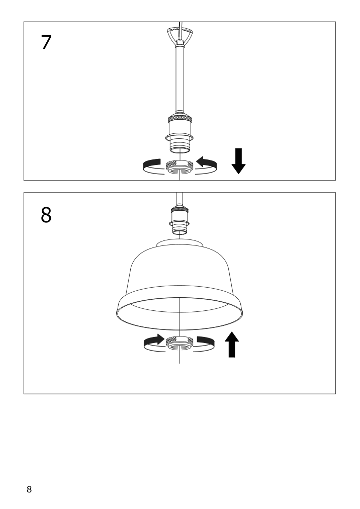 Assembly instructions for IKEA Agaralg pendant lamp glass | Page 8 - IKEA AGARALG pendant lamp 704.902.03