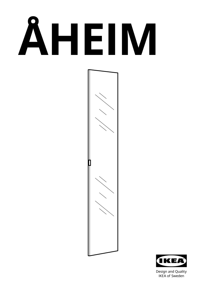 Assembly instructions for IKEA Aheim door mirror glass | Page 1 - IKEA PAX / ÅHEIM wardrobe combination 894.297.48