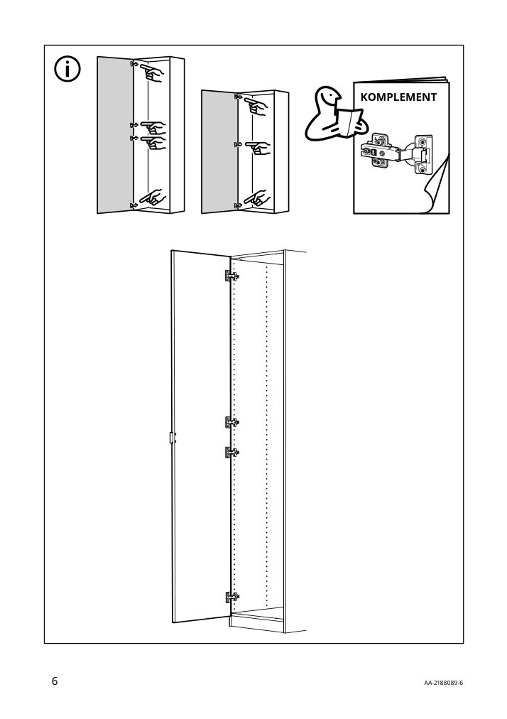 Assembly instructions for IKEA Aheim door mirror glass | Page 6 - IKEA PAX / REINSVOLL/ÅHEIM wardrobe combination 895.026.25