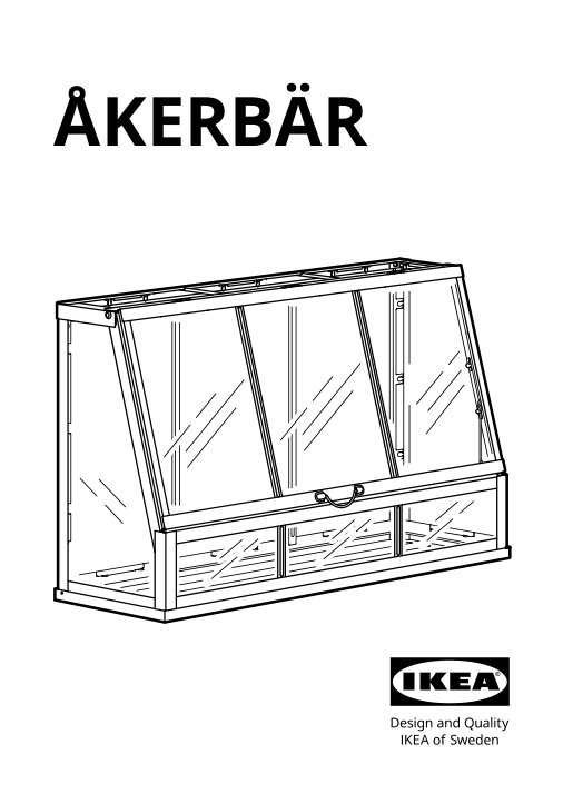 Assembly instructions for IKEA Akerbaer greenhouse indoor outdoor yellow | Page 1 - IKEA ÅKERBÄR greenhouse 105.607.84