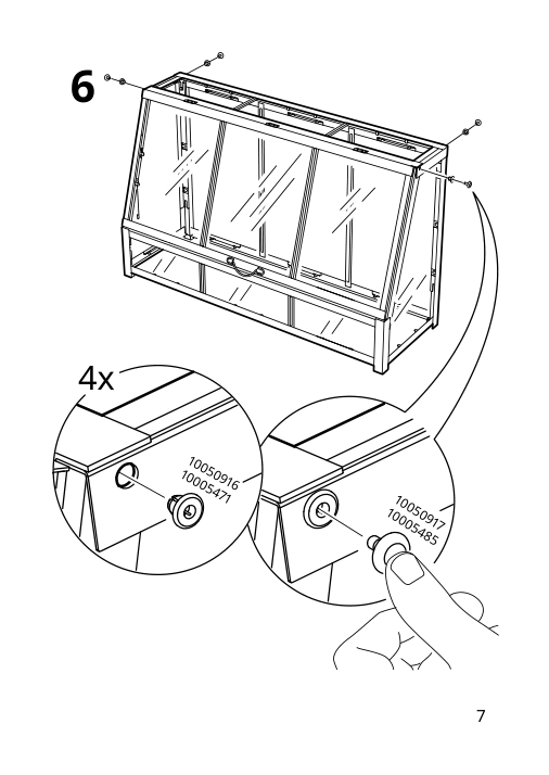 Assembly instructions for IKEA Akerbaer greenhouse indoor outdoor yellow | Page 7 - IKEA ÅKERBÄR greenhouse 105.607.84