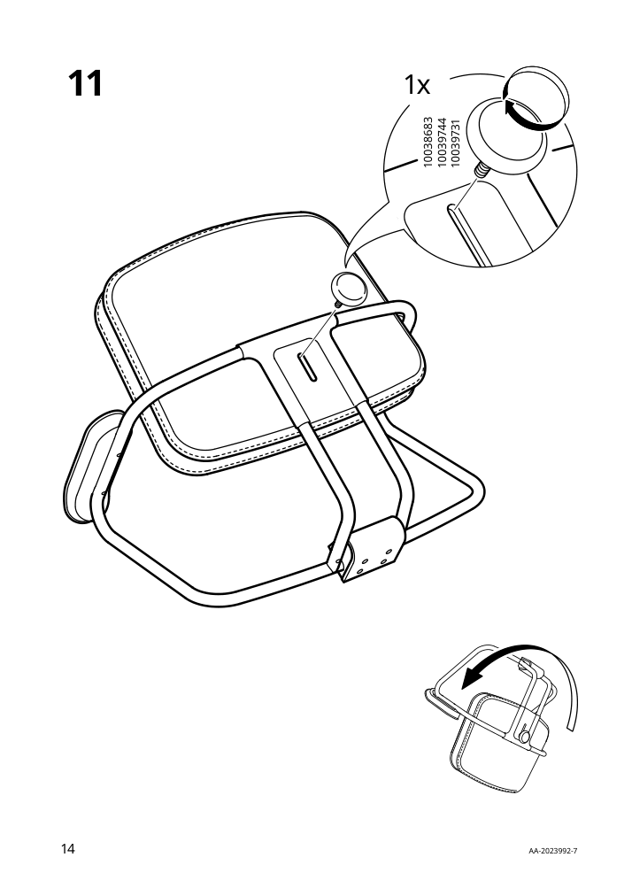 Assembly instructions for IKEA Alefjaell office chair glose black | Page 14 - IKEA ALEFJÄLL office chair 703.674.58