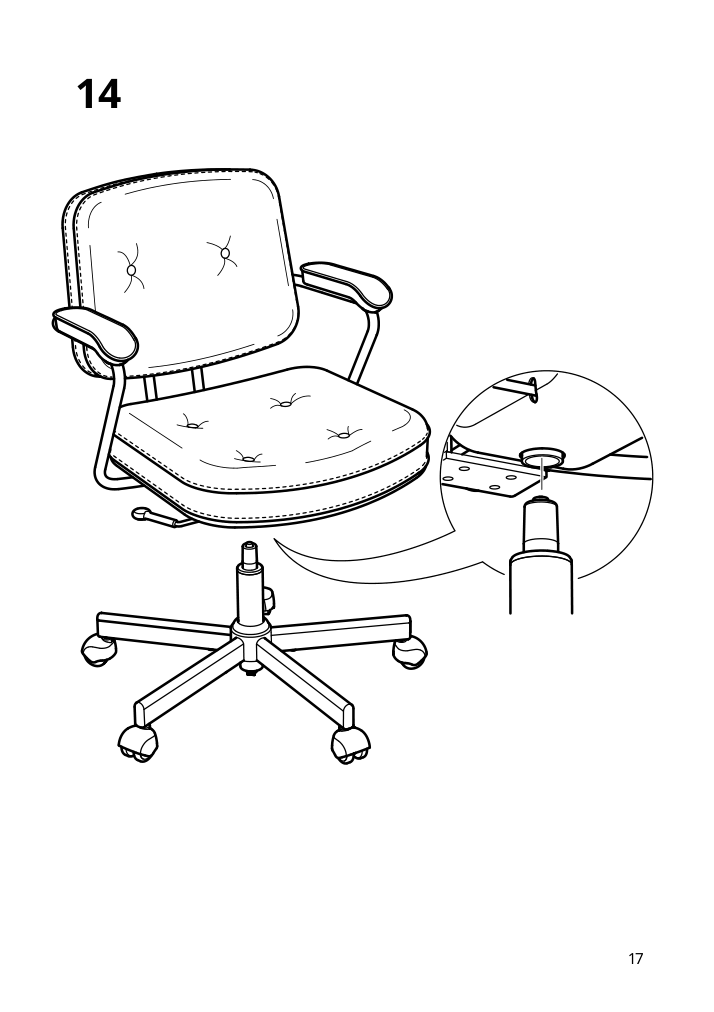 Assembly instructions for IKEA Alefjaell office chair glose black | Page 17 - IKEA ALEFJÄLL office chair 703.674.58