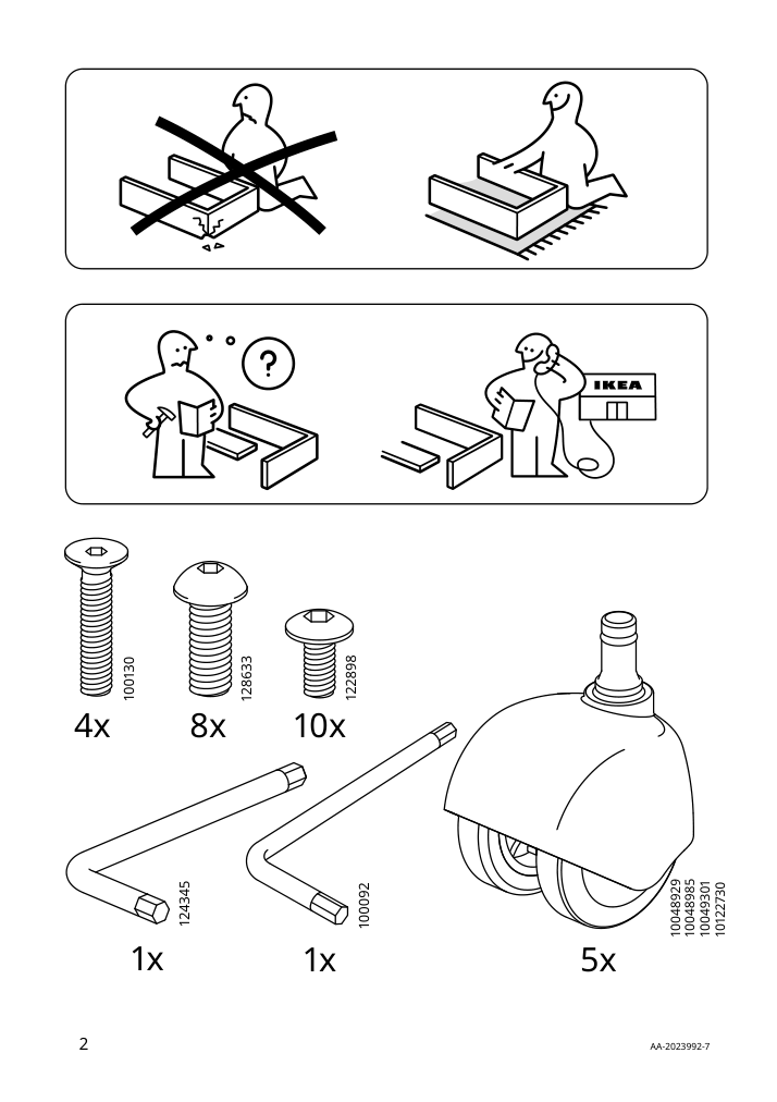 Assembly instructions for IKEA Alefjaell office chair glose black | Page 2 - IKEA ALEFJÄLL office chair 703.674.58