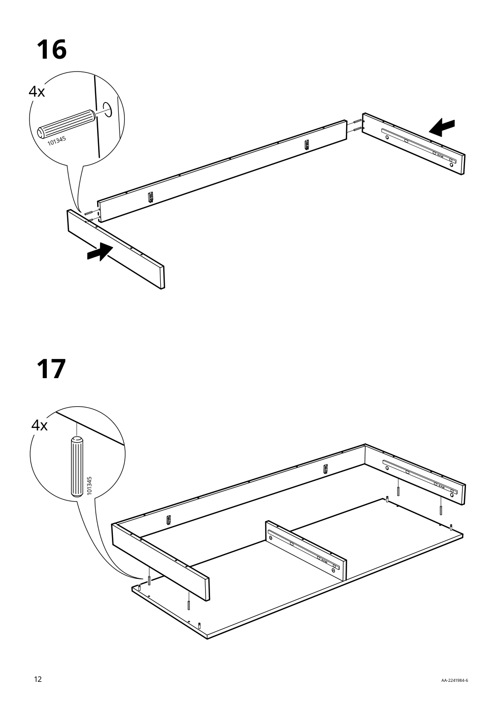 Assembly instructions for IKEA Alex desk white | Page 12 - IKEA ALEX desk 104.735.55