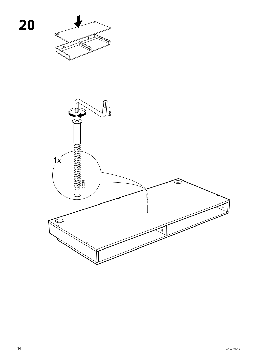 Assembly instructions for IKEA Alex desk gray turquoise | Page 14 - IKEA ALEX/LÅNGFJÄLL / KALLAX desk and storage combination 094.367.57