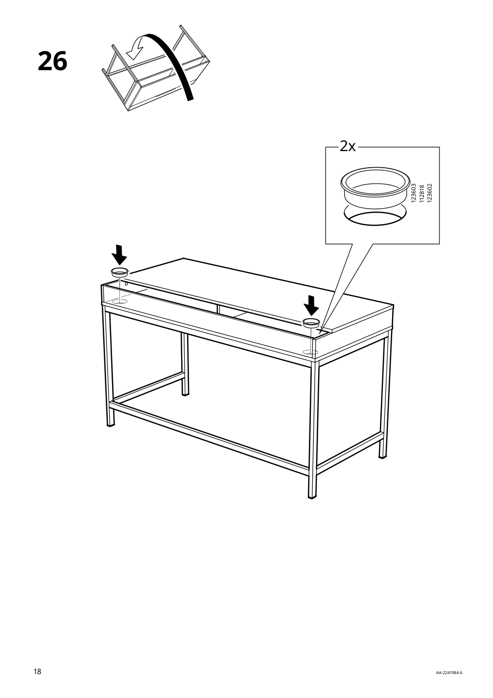 Assembly instructions for IKEA Alex desk gray turquoise | Page 18 - IKEA ALEX desk 204.838.08