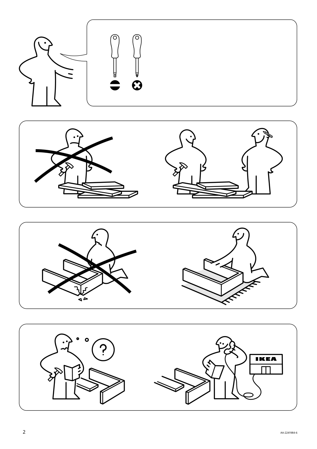 Assembly instructions for IKEA Alex desk black brown | Page 2 - IKEA ALEX desk 504.735.63