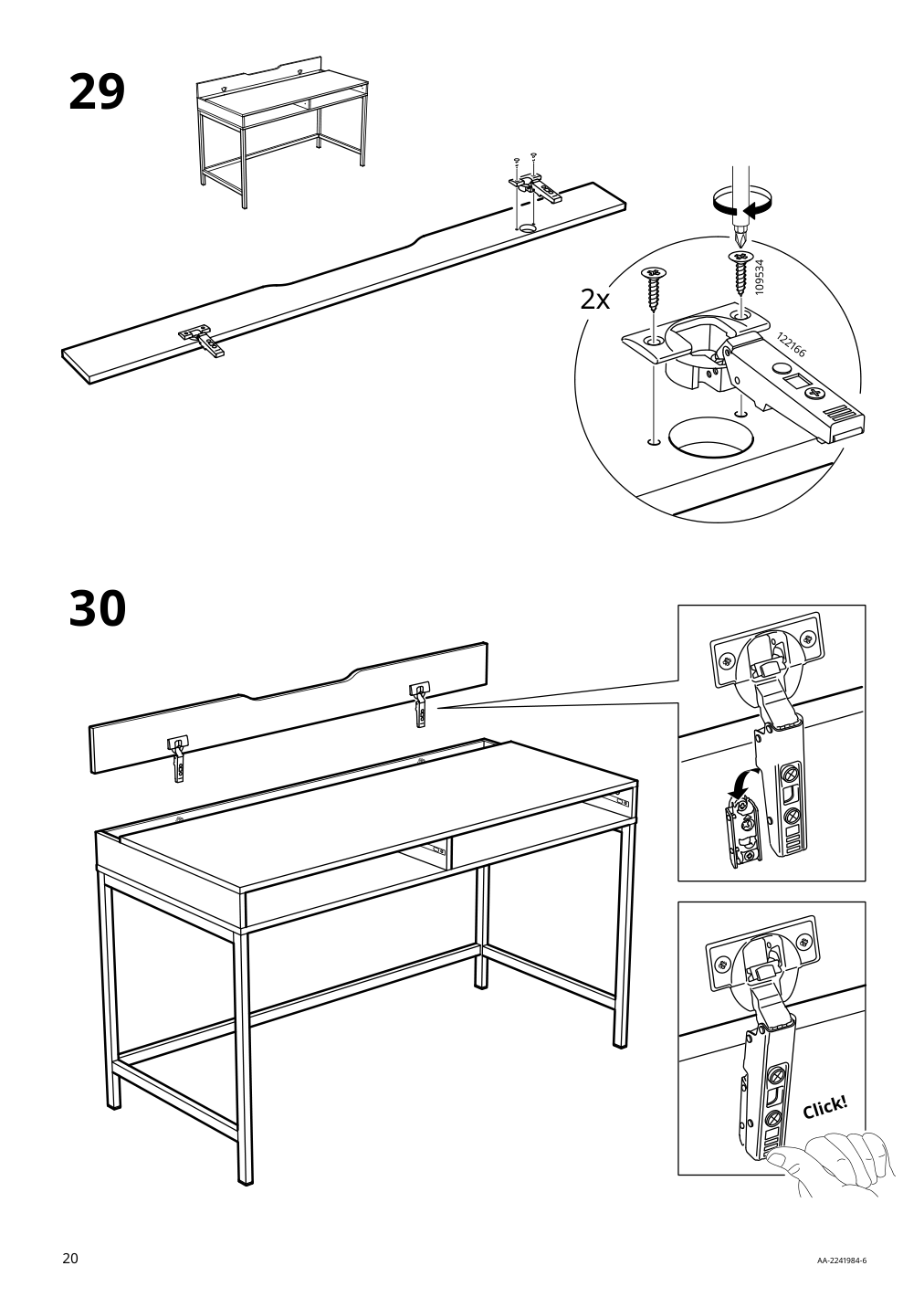 Assembly instructions for IKEA Alex desk gray turquoise | Page 20 - IKEA ALEX/LÅNGFJÄLL / KALLAX desk and storage combination 094.367.57