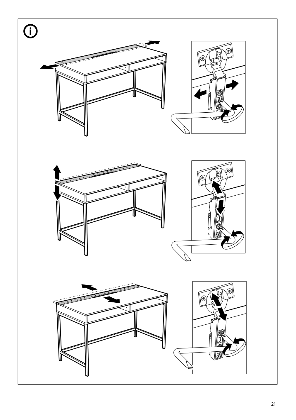 Assembly instructions for IKEA Alex desk gray turquoise | Page 21 - IKEA ALEX desk 204.838.08