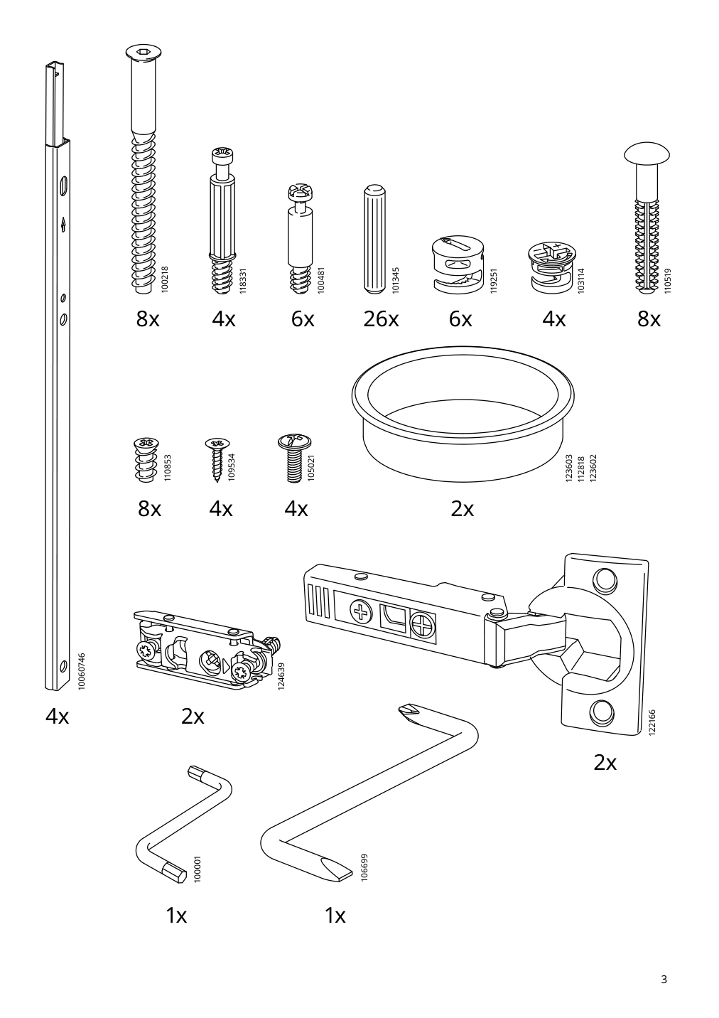 Assembly instructions for IKEA Alex desk white | Page 3 - IKEA ALEX desk 104.735.55