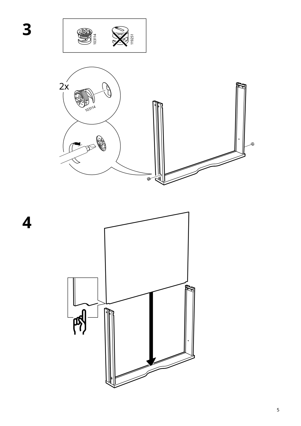 Assembly instructions for IKEA Alex desk black brown | Page 5 - IKEA ALEX desk 504.735.63