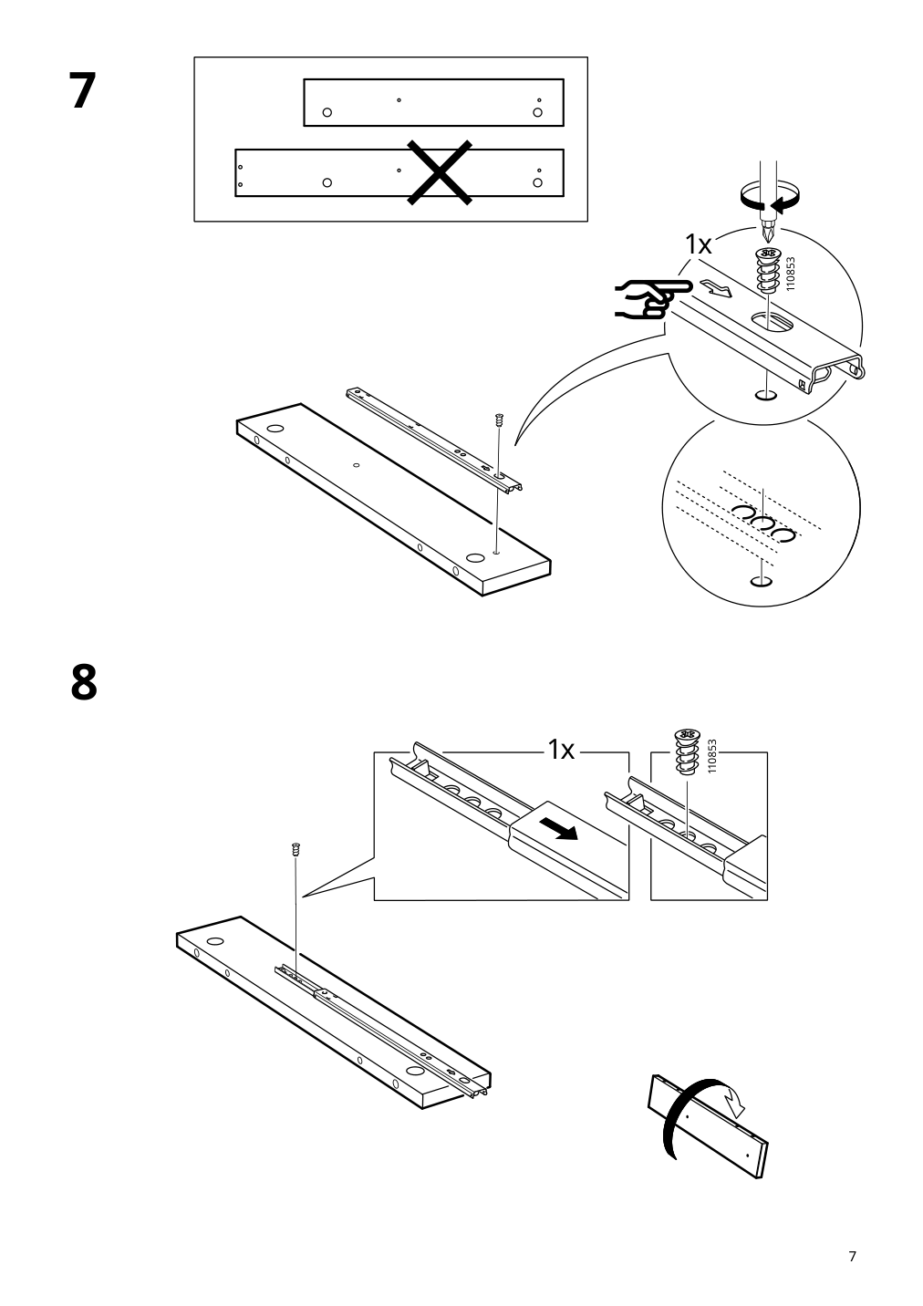 Assembly instructions for IKEA Alex desk black brown | Page 7 - IKEA ALEX desk 504.735.63