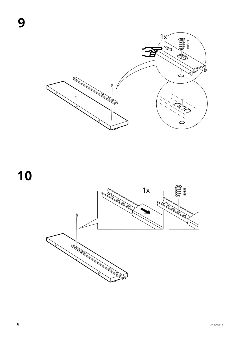 Assembly instructions for IKEA Alex desk gray turquoise | Page 8 - IKEA ALEX/LÅNGFJÄLL / KALLAX desk and storage combination 094.367.57