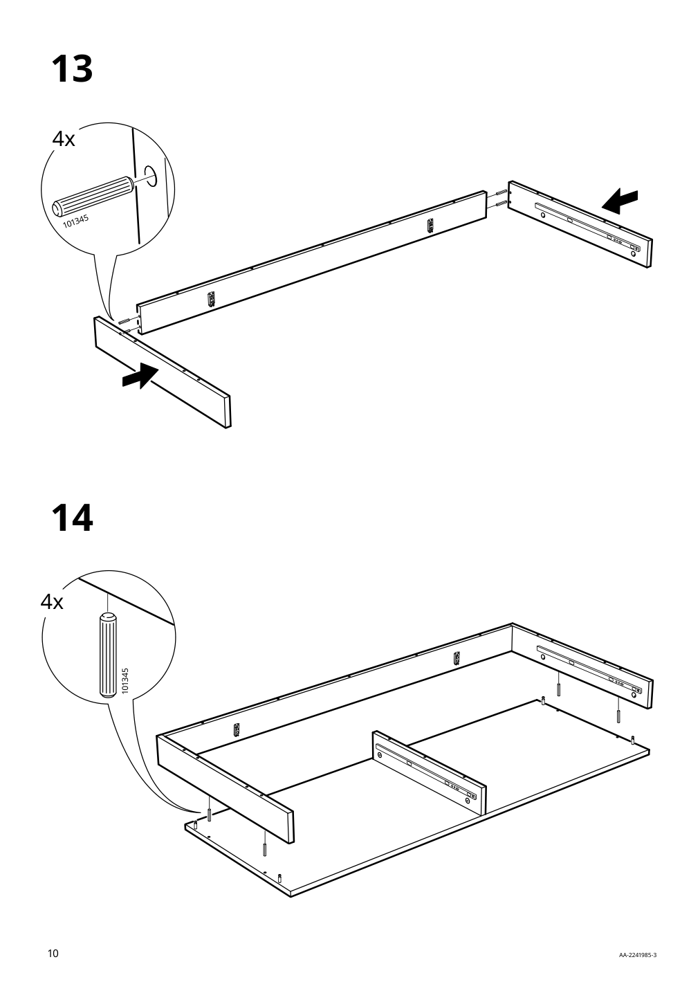 Assembly instructions for IKEA Alex desk gray turquoise | Page 10 - IKEA ALEX desk 804.838.05