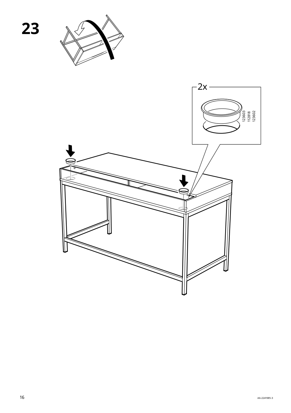 Assembly instructions for IKEA Alex desk black brown | Page 16 - IKEA ALEX desk 004.834.42