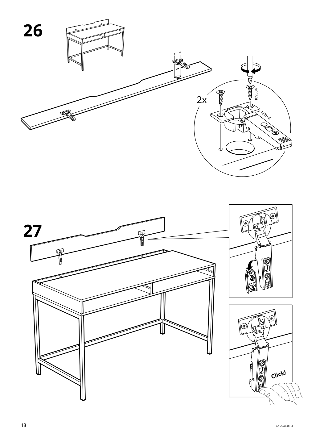 Assembly instructions for IKEA Alex desk gray turquoise | Page 18 - IKEA ALEX desk 804.838.05