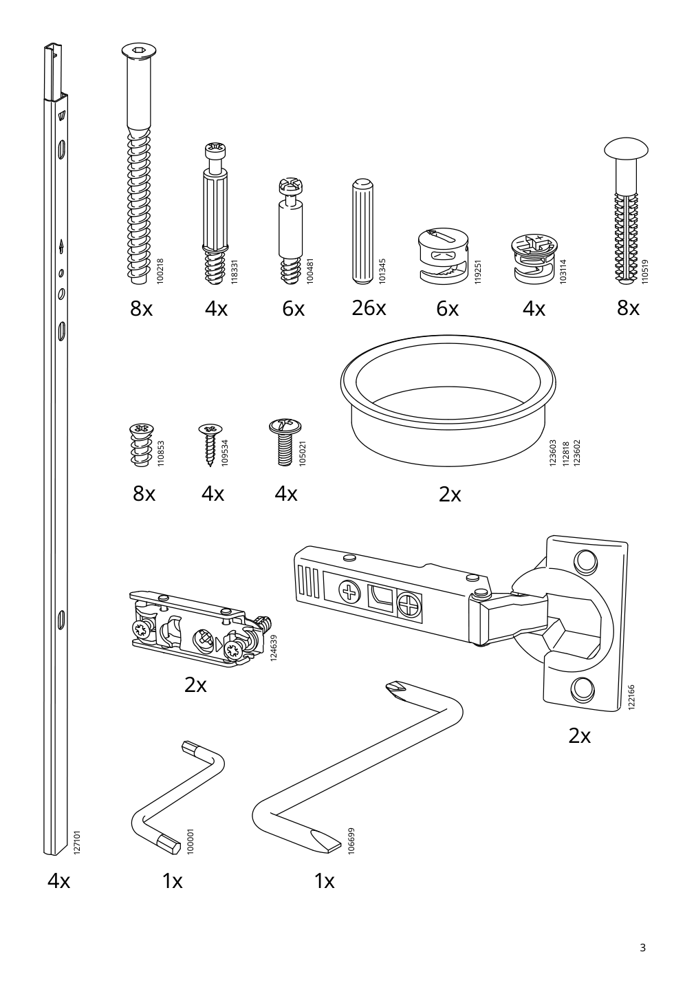 Assembly instructions for IKEA Alex desk white | Page 3 - IKEA ALEX desk 804.834.38