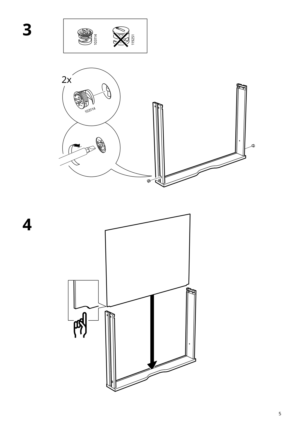 Assembly instructions for IKEA Alex desk white | Page 5 - IKEA ALEX desk 804.834.38