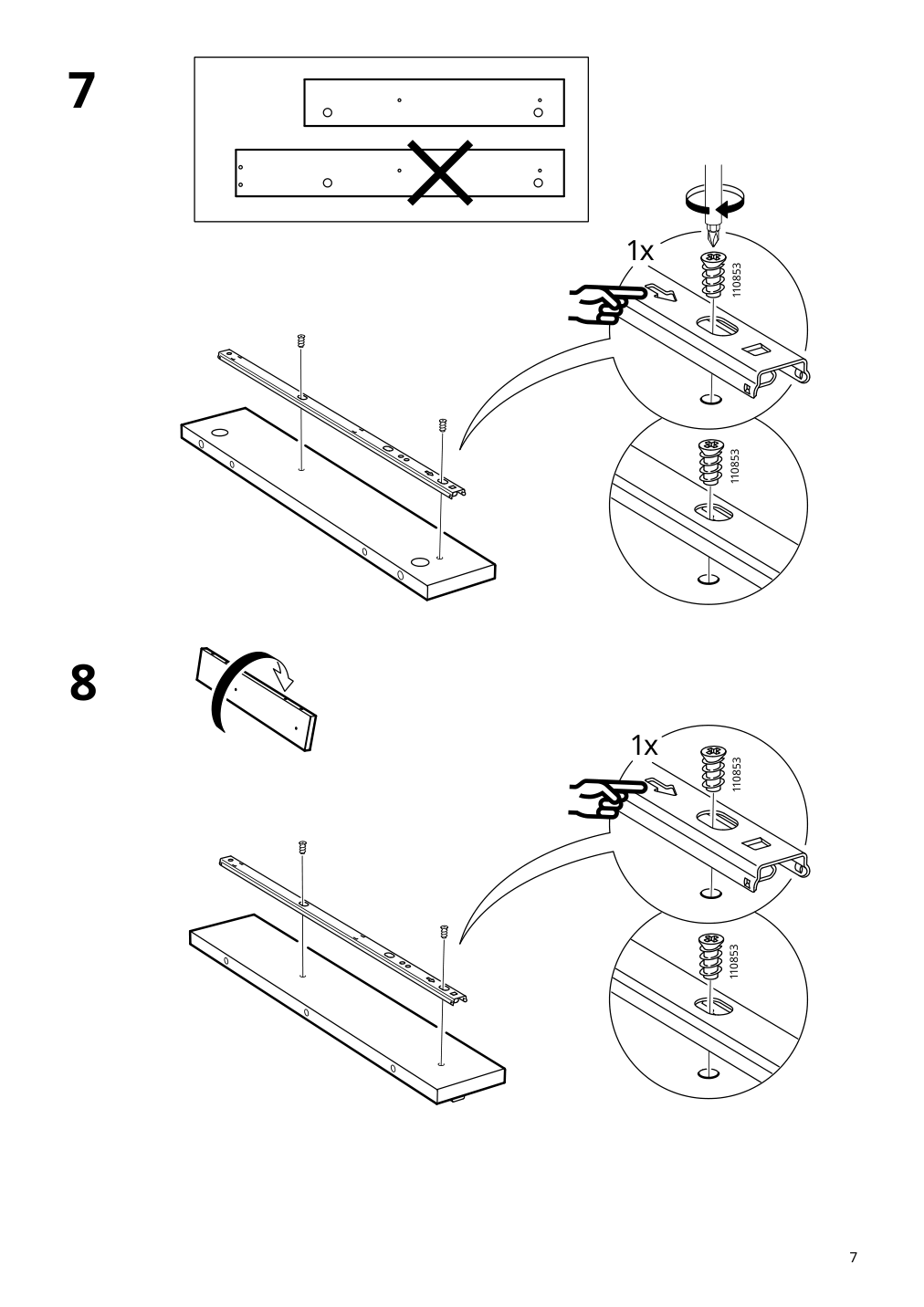 Assembly instructions for IKEA Alex desk black brown | Page 7 - IKEA ALEX desk 004.834.42