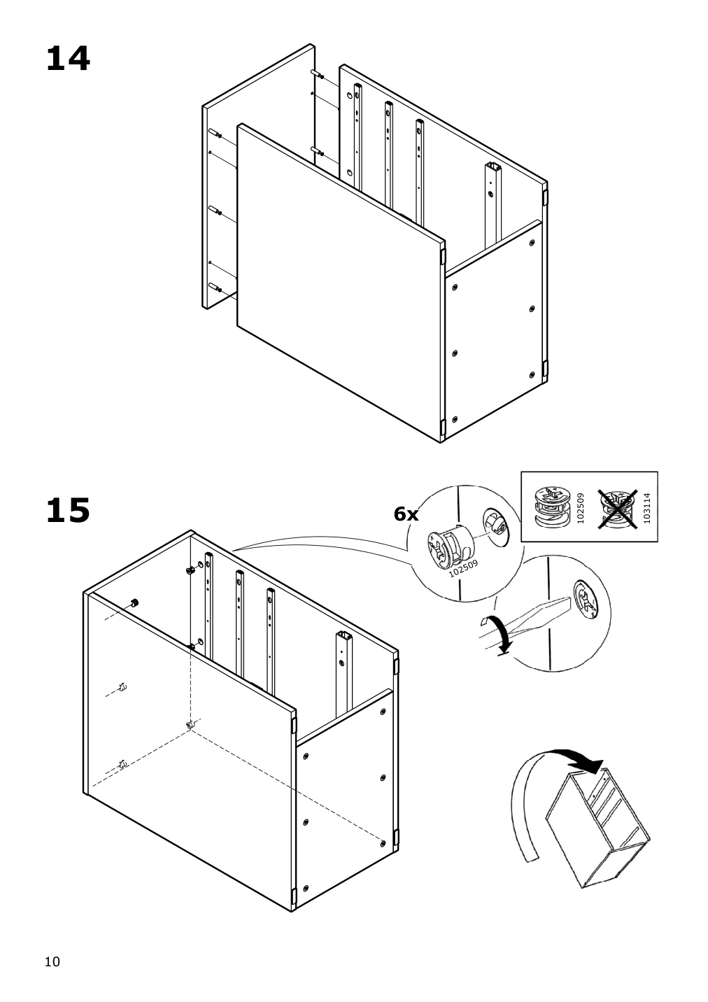 Assembly instructions for IKEA Alex drawer unit drop file storage white | Page 10 - IKEA ALEX drawer unit/drop file storage 505.081.76